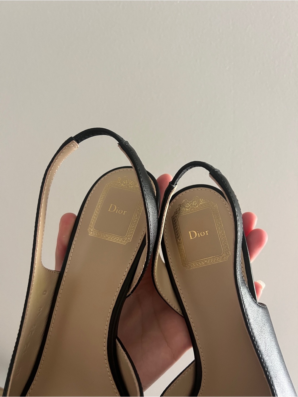 Dior Black Leather Slingback Kitten Heel - Picture 5 of 5